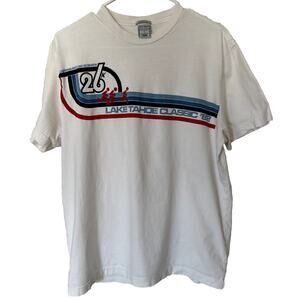 Vintage 80s Old Navy T-Shirt “Lake Tahoe Classic ‘ 82” White Logo Rewind Size L